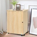 Sulankstomas stalelis siuvimo reikmenims ir darbui (Šviesus riešutas)