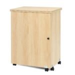 Sulankstomas stalelis siuvimo reikmenims ir darbui (Šviesus riešutas)