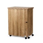 Sulankstomas siuvimo stalas su lentyna (Natūrali)