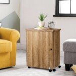 Sulankstomas siuvimo stalas su lentyna (Natūrali)