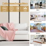 4 sekcijų pertvara su reguliuojamais padukais 220 x 170 cm (Smėlio)