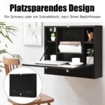 Sieninis sulankstomas stalas su laikymo spintele (Juoda)