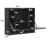 Sieninis sulankstomas stalas su laikymo spintele (Juoda)