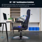 Ergonomiška žaidimų ir biuro kėdė su reguliuojamu aukščiu (Mėlyna)