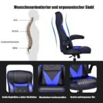 Ergonomiška žaidimų ir biuro kėdė su reguliuojamu aukščiu (Mėlyna)