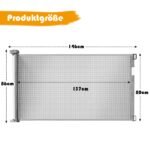 Ištraukiamieji apsauginiai varteliai kūdikiams 146 x 86 cm (Pilka)