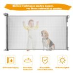 Ištraukiamieji apsauginiai varteliai kūdikiams 146 x 86 cm (Pilka)