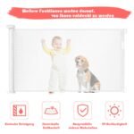 Ištraukiamieji saugos varteliai vaikams ir gyvūnėliams 146 x 86 cm (Balta)