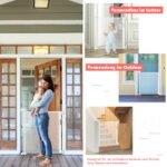 Ištraukiamieji saugos varteliai vaikams ir gyvūnėliams 146 x 86 cm (Balta)