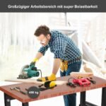 Reguliuojamo aukščio bambukinis darbo stalas 120x60 cm (Ruda)