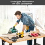 Reguliuojamo aukščio darbo stalas su ratukais (Natūrali)