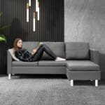 Modulinė sofa su pakoja (Pilka)