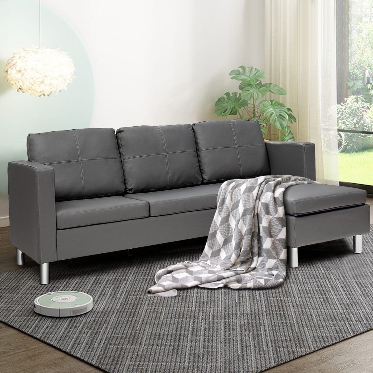 Modulinė sofa su pakoja (Pilka)