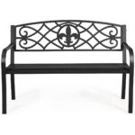 Klasikinis sodo suoliukas 128 cm (Juoda)