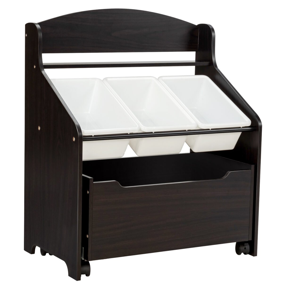 Vaikiška spintelė su ratukais ir stalčiais (Ruda)