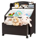 Vaikiška spintelė su ratukais ir stalčiais (Ruda)