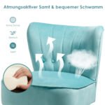 Valgomojo kėdės aksesuaras su smaragdo spalvos aksomo apmušalu (Žalia)