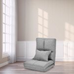 Reguliuojamas grindų krėslas su paminkštinimu (Pilka)