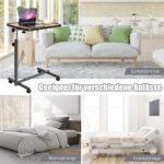 Reguliuojamo aukščio mobilus staliukas nešiojamam kompiuteriui (Natūrali)