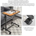 Reguliuojamo aukščio mobilus staliukas nešiojamam kompiuteriui (Natūrali)