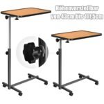 Reguliuojamo aukščio mobilus staliukas nešiojamam kompiuteriui (Natūrali)