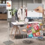 Automatinis dezinfekcijos stendas su reguliuojamu aukščiu (Sidabrinė)