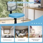Ergonomiška biuro kėdė su reguliuojamu aukščiu (Mėlyna)