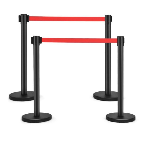 Atskirtuvai su juostomis 4 vienetai (Raudona ir juoda)