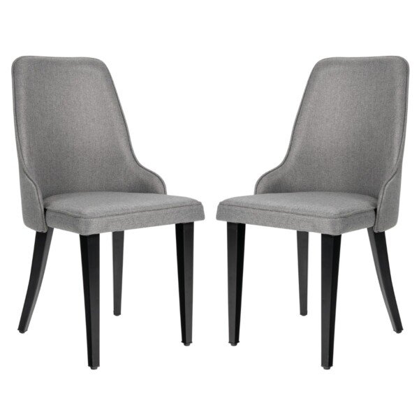 Dvi valgomojo kėdės su minkšta sėdyne (Pilka)