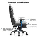 Ergonomiška žaidimų kėdė reguliuojamo aukščio ir atlošo (Juoda)