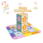 Interaktyvus vaikų žaidimų kilimėlis su gėlių ir skaičių formomis (Įvairiaspalvė)