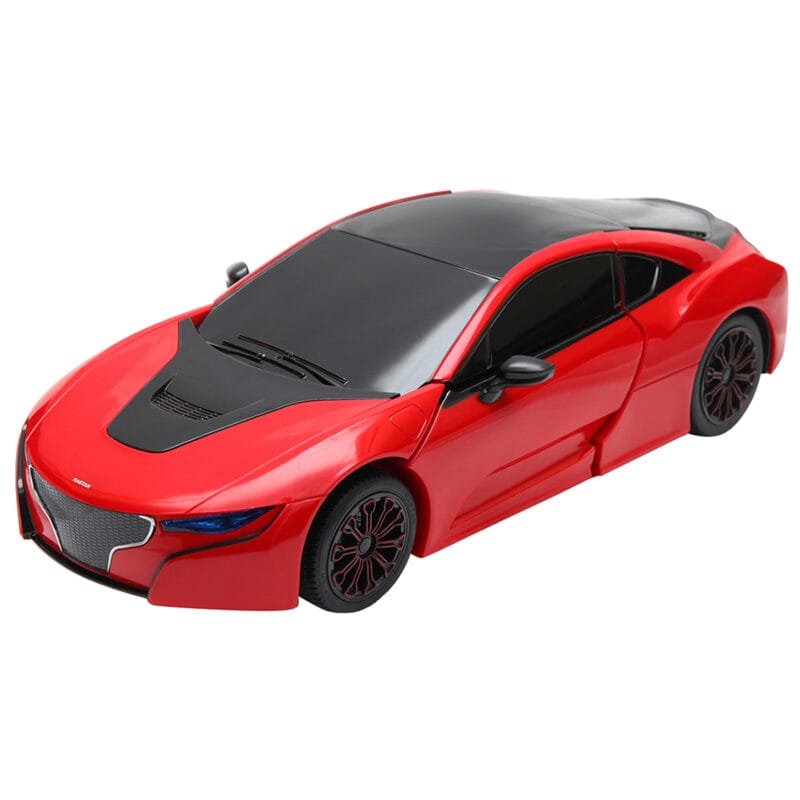 Nuotoliniu būdu valdomas transformuojamas automobilis-robotas (Raudona)