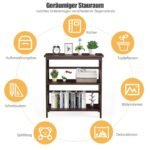 Konsolinis staliukas su 3 lentynomis ir apsauga nuo apvirtimo (Kavos)