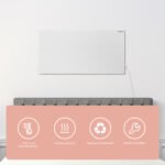 Elektrinis sieninis konvekcinis šildytuvas 850W (Balta)