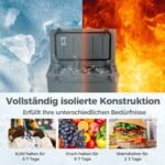 Nešiojama izoliuota 47 L talpos dėžė su išpylimo sistema ir butelių atidarytuvu (Pilka)