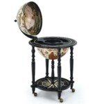 "Globus" stiliaus vyno stovas su ratukais (Įvairiaspalvis)