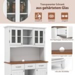 Virtuvės spintelė su trimis stalčiais ir atvirais skyriais (Balta)