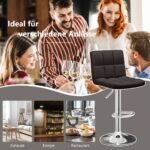 Reguliuojamo aukščio ir pasukamos virtuvės baro kėdės komplektas (Ruda)