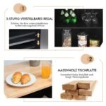 Virtuvės vežimėlis daiktams (Juoda)