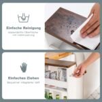 Virtuvės vežimėlis su trimis lentynomis ir rankena (Balta)