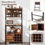 Virtuvės stovas su integruota rozete ir vyno laikikliu (Ruda)