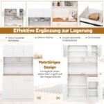 Virtuvės spintelė su USB ir elektros lizdais 100 x 40 x 181 cm (Balta)