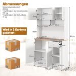 Virtuvės spintelė su USB ir elektros lizdais 100 x 40 x 181 cm (Balta)