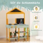 Vaikiška lauko virtuvėlė su šiltnamiu ir čiaupu (Žalia)