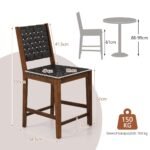 Valgomojo kėdės pintomis nugarėlėmis (Ruda)