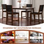 Valgomojo kėdės pintomis nugarėlėmis (Ruda)