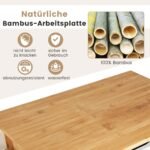 Virtuvės salelė su stalčiumi ir rankšluosčių laikikliu (Natūrali)