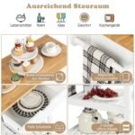 Virtuvės vežimėlis su stalčiumi ir rankšluosčių laikikliu (Balta)