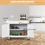 Virtuvės sala su stalčiais ir spintelėmis 110 x 48 x 90 cm (Balta)