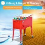 Mobilus aušintuvas su ratukais 76L (Raudona)